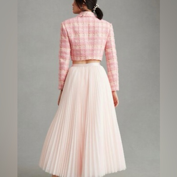 Hutch Blush Pink A-Line Pleated Skirt - Picture 5 of 13